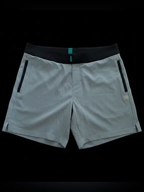 Rhône aquatic baby blue 7” board shorts
